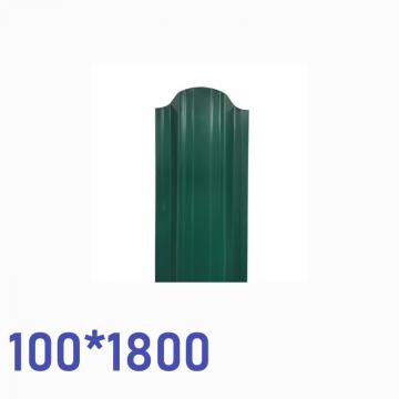 штакетник п-образный фигурный 100*1800(рал 6005 зеленый мох)он