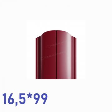 штакетник металлический мп 16,5*99(пэ-01-3005-красное вино он)1,5